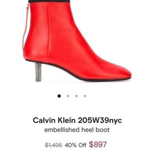 Calvin Klein Collection Red Boots